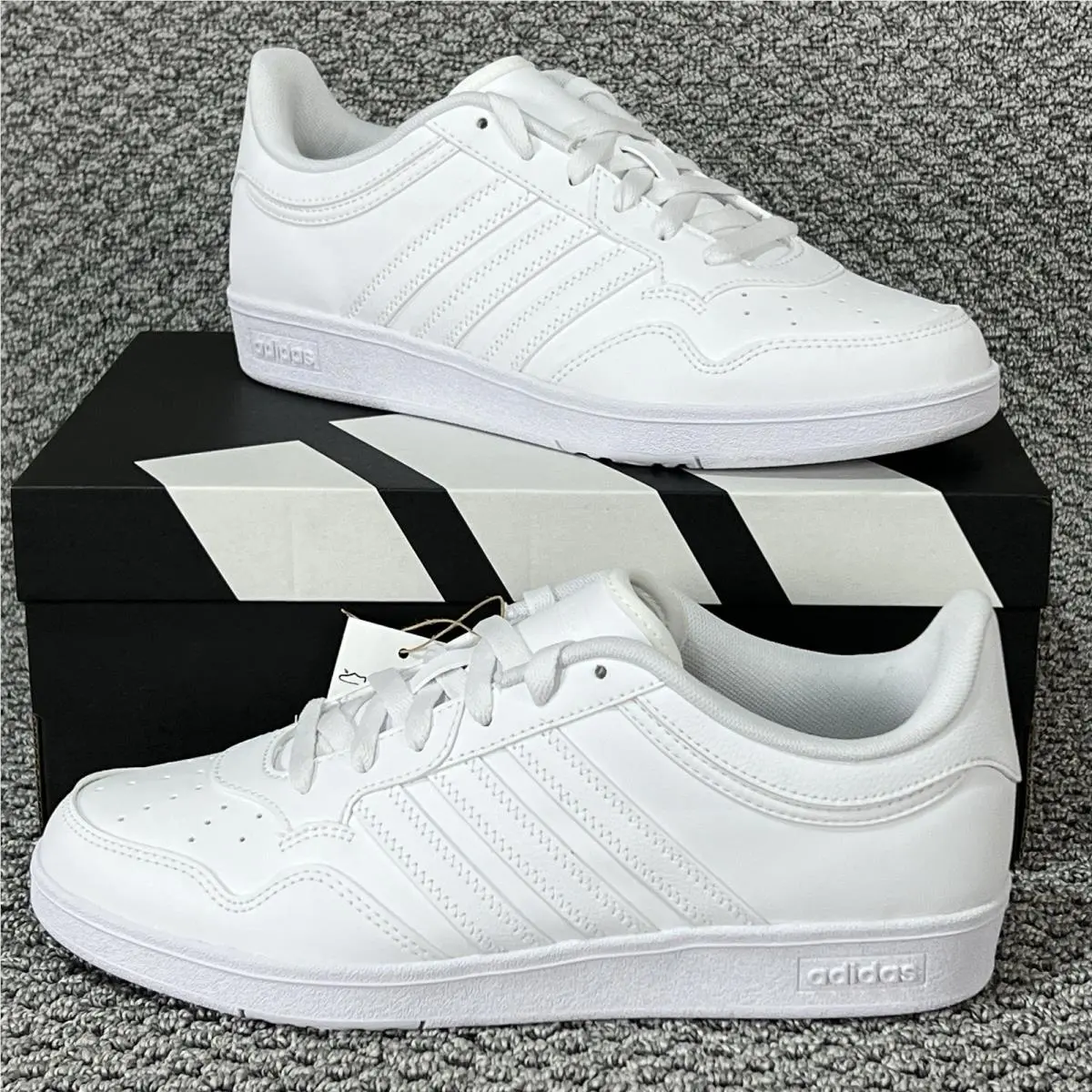 Adidas Hoops 4.0 Men`s 8 / Women`s 9 Basketball Shoes White Athletic Sneakers