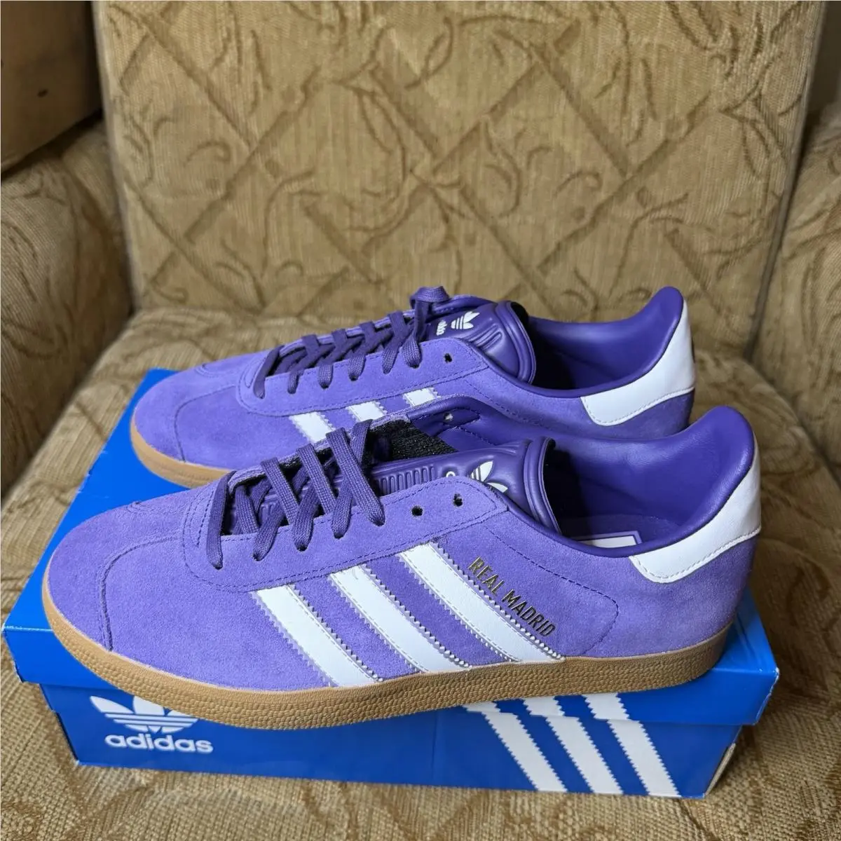Adidas Gazelle Terrace Real Madrid Purple Suede JS3041 Sneaker Men’s Size 8