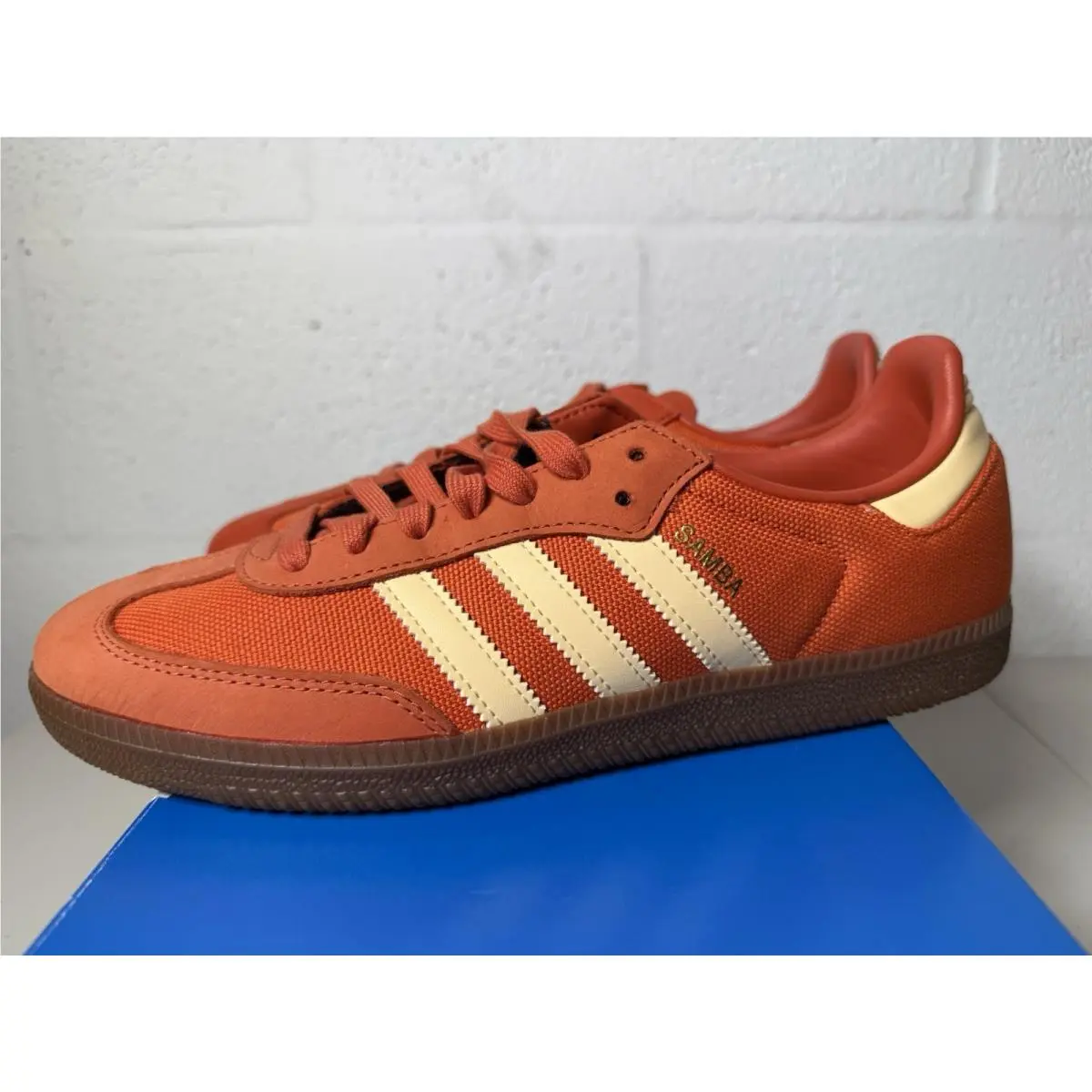 Adidas Samba OG Collegiate Orange ID1453 Size 9.5 Men Sneaker Adidas
