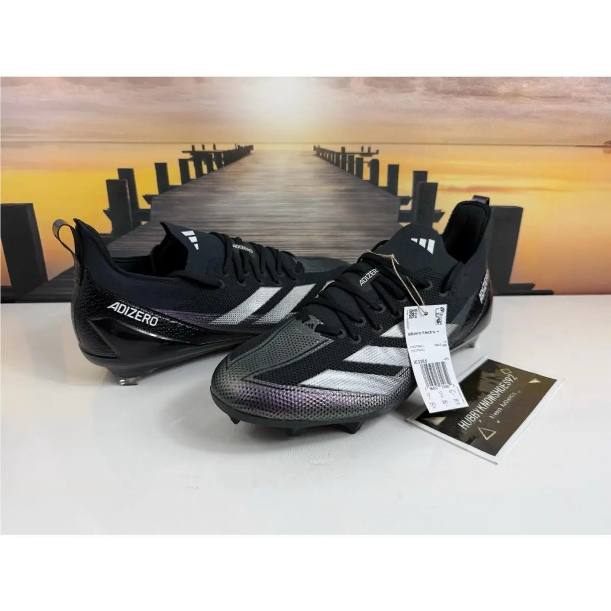 Size 12.5 -adidas Adizero Electric+ Football Cleats Black Men’s IE3285