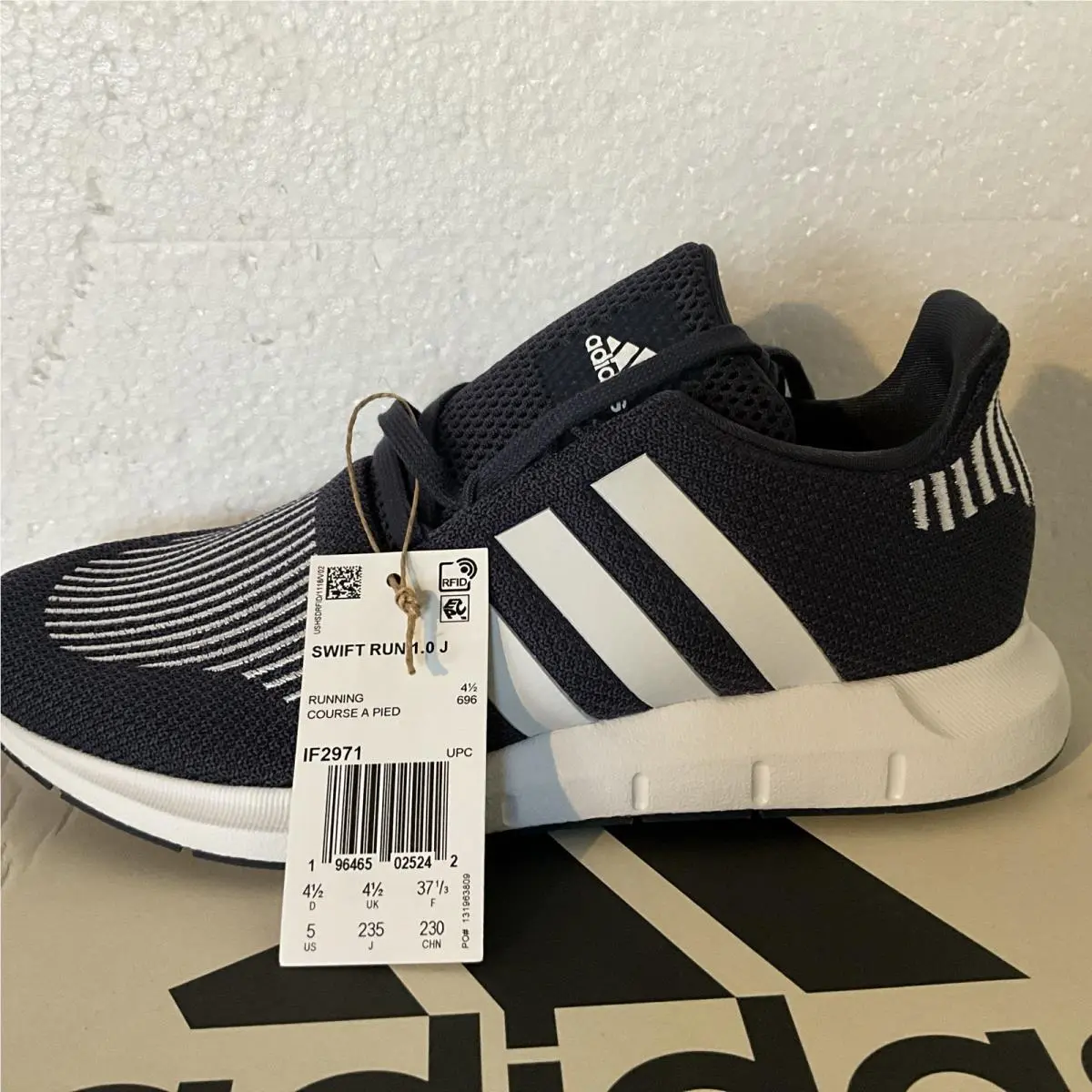 Adidas Swift Run 1.0 J IF2971 US 5 Navy Blue