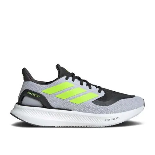 Adidas Men`s Pureboost 5 Dash Grey Lucid Lemon Carbon Men`s Size 8 IF9193 - Gray