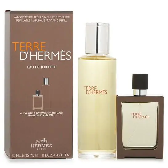 Hermes Terre D`hermes Edt Refillable Natural Spray with Refill 4.2 Oz. + 1 oz