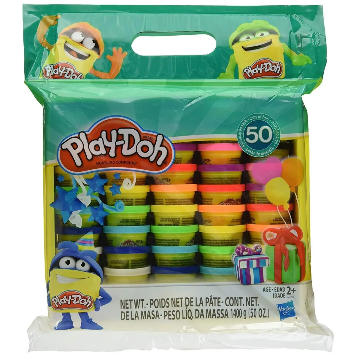50 Pack 1 Ounce Play Doh Modeling Compound Assorted Colors