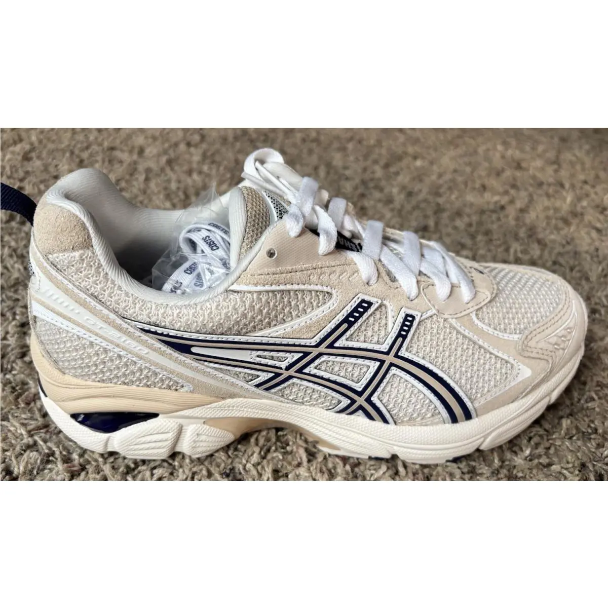 Asics shoes - ASICS GT 2160 - 1203A320-111 - Oatmeal and indigo blue (UPC: 0197298071031) 1
