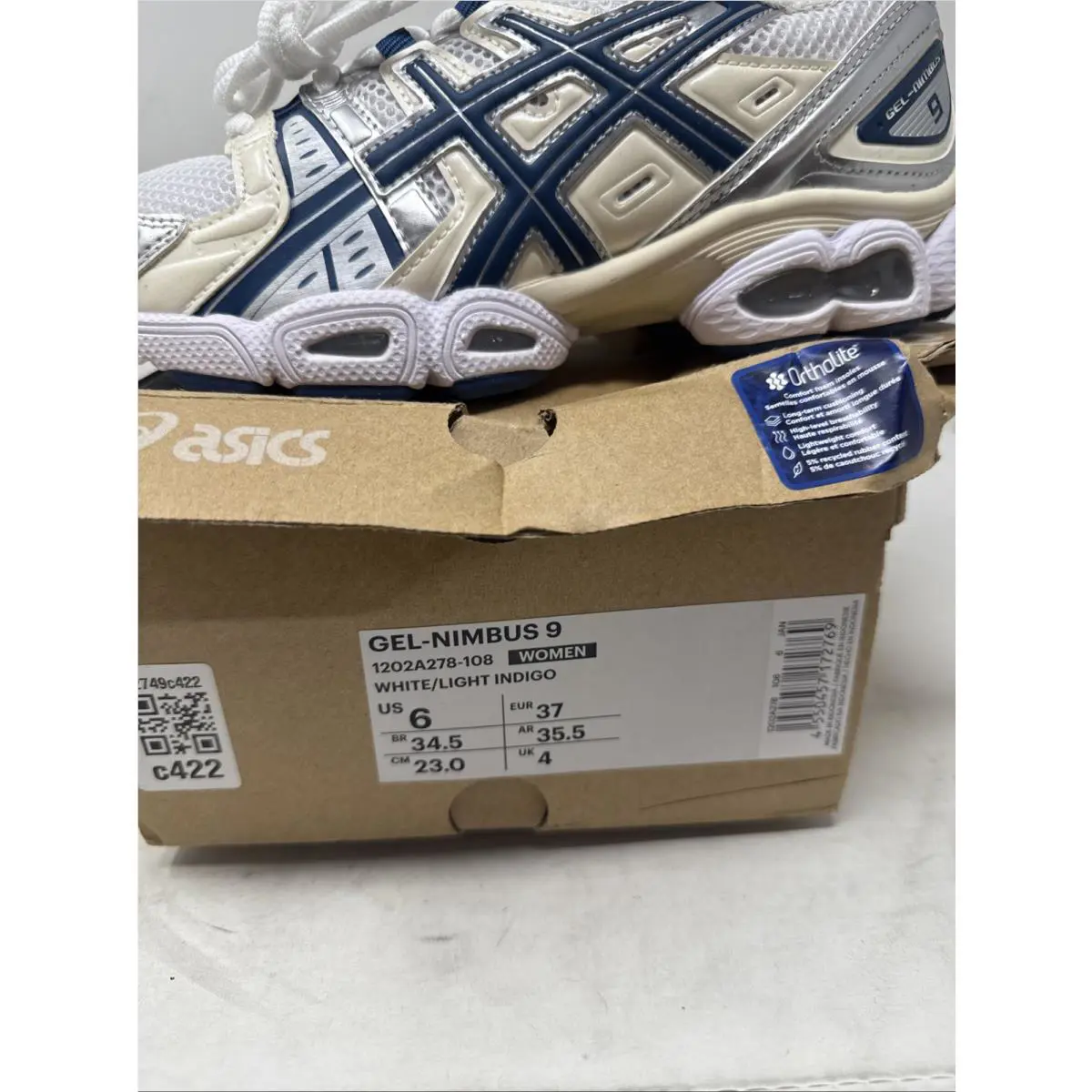 Asics shoes - ASICS GEL-Nimbus 9 - 12012A278-108 - White/Light Indigo 0