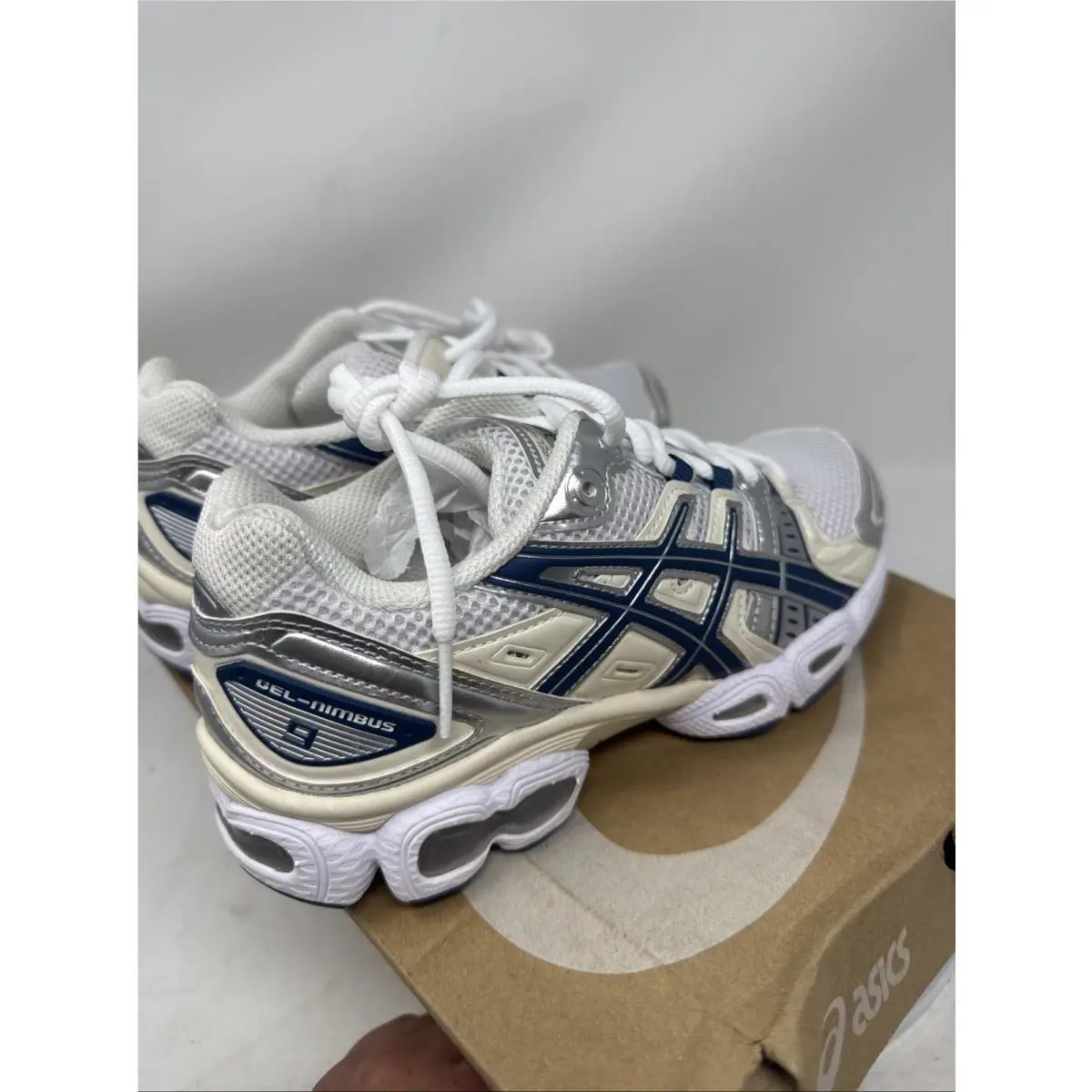 Asics shoes - ASICS GEL-Nimbus 9 - 12012A278-108 - White/Light Indigo 4