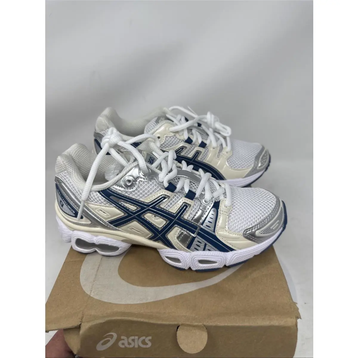 Asics shoes - ASICS GEL-Nimbus 9 - 12012A278-108 - White/Light Indigo 3