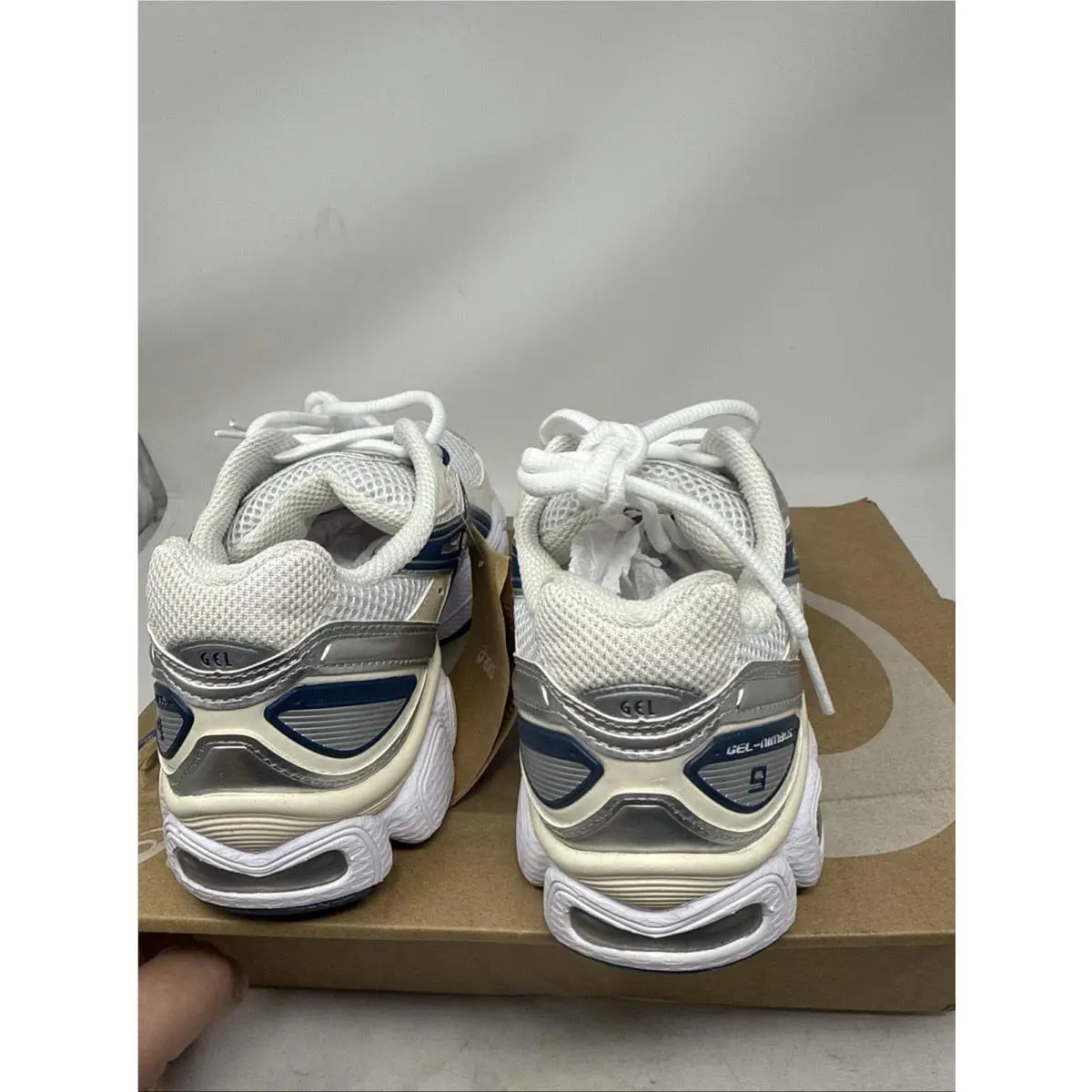 Asics shoes - ASICS GEL-Nimbus 9 - 12012A278-108 - White/Light Indigo 5