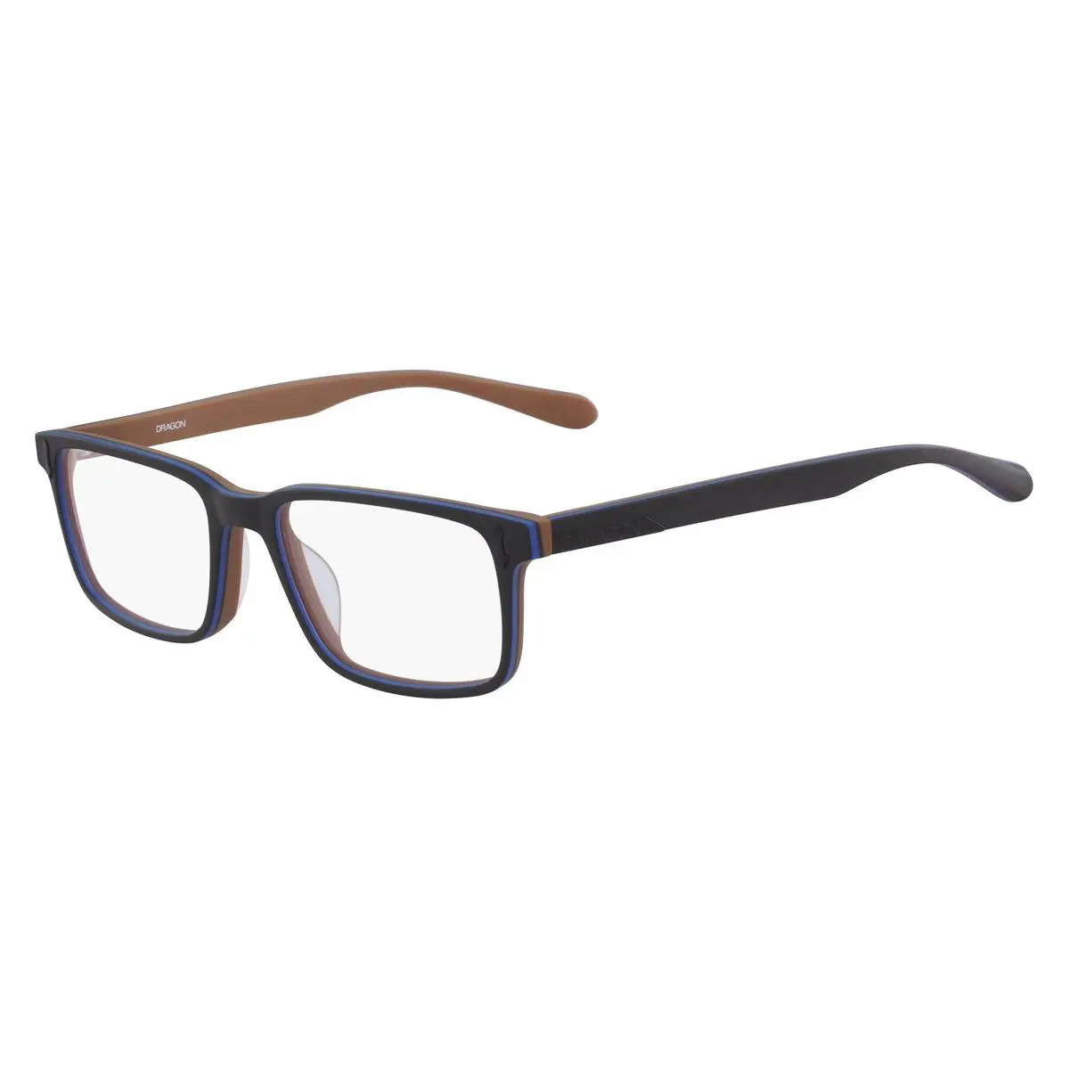 Dragon DR181 Kevin Eyeglasses Matte Black Brown 54mm - Frame: Matte Black Brown, Lens: Demo
