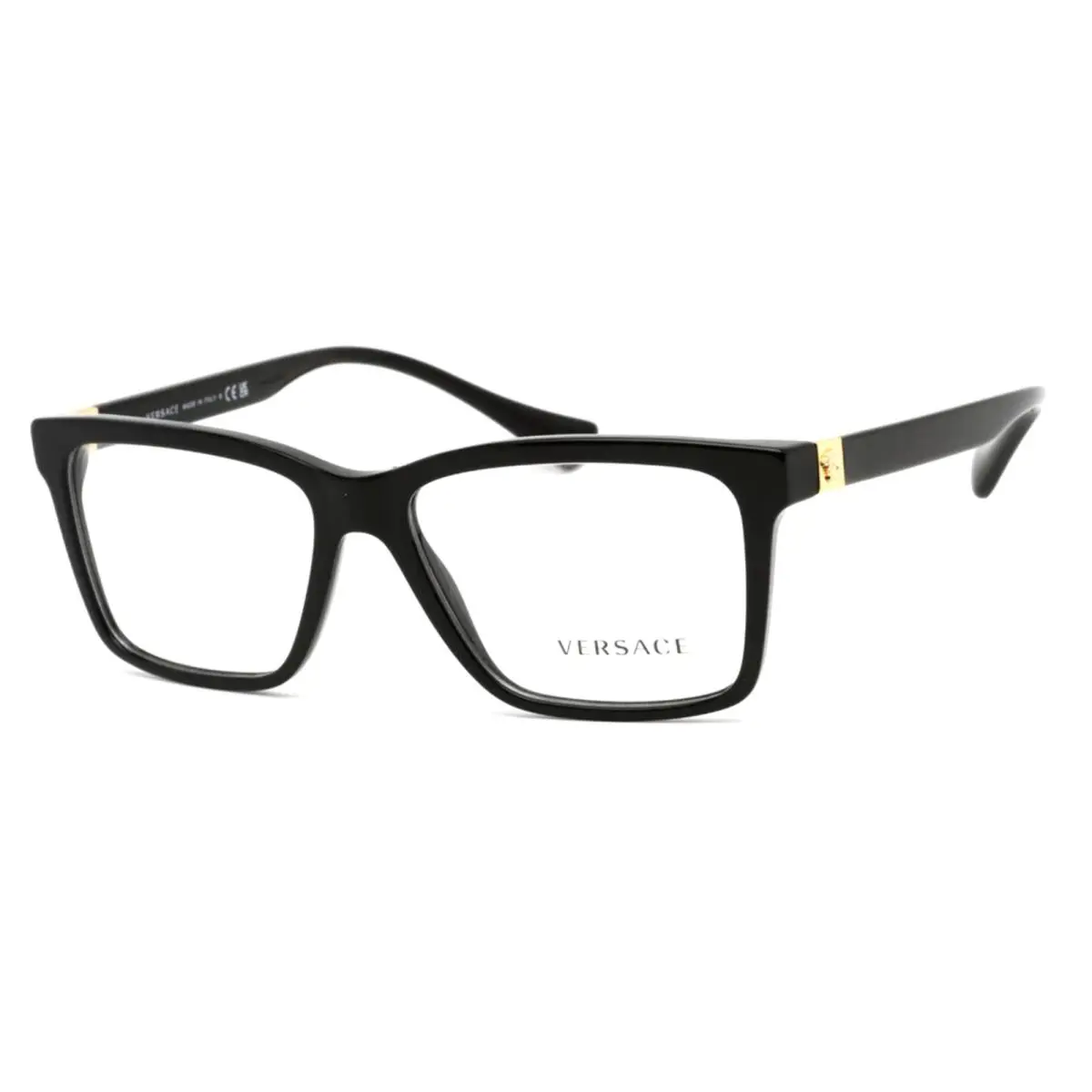 Versace Eyeglasses Mod. 3328 GB1 56-16 150 Black Gold Rectangular Frames