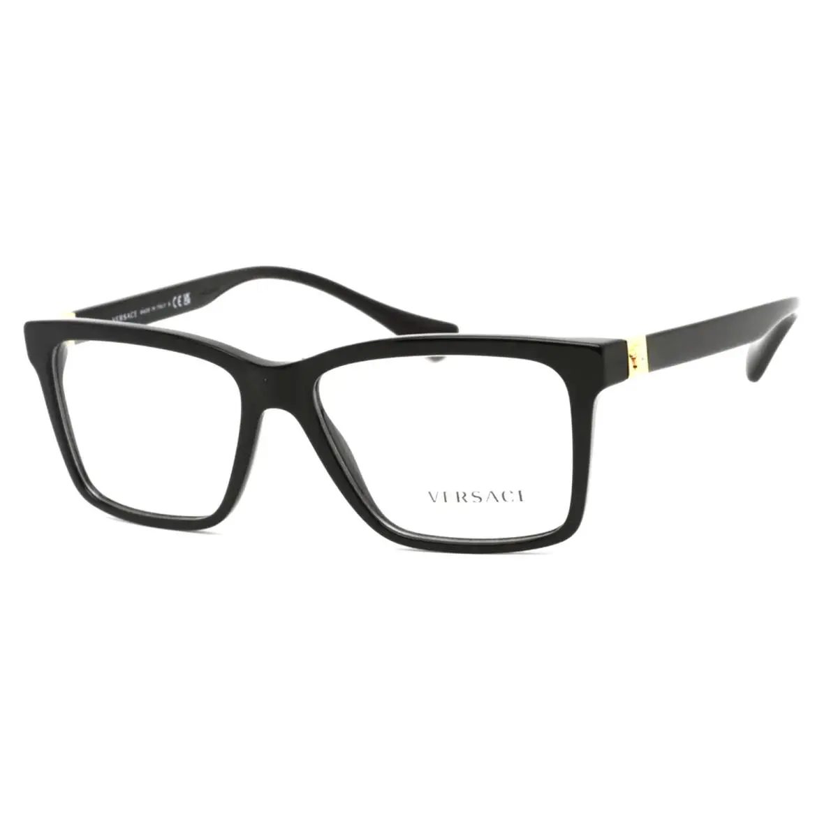Versace Eyeglasses Mod. 3328 GB1 54-16 150 Black Gold Rectangular Frames