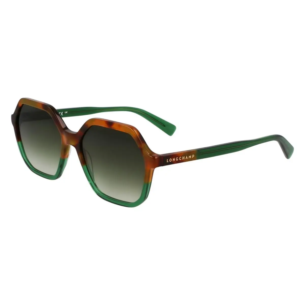LO760S Brown Green Havana Green 263 Sunglasses by Longchamp