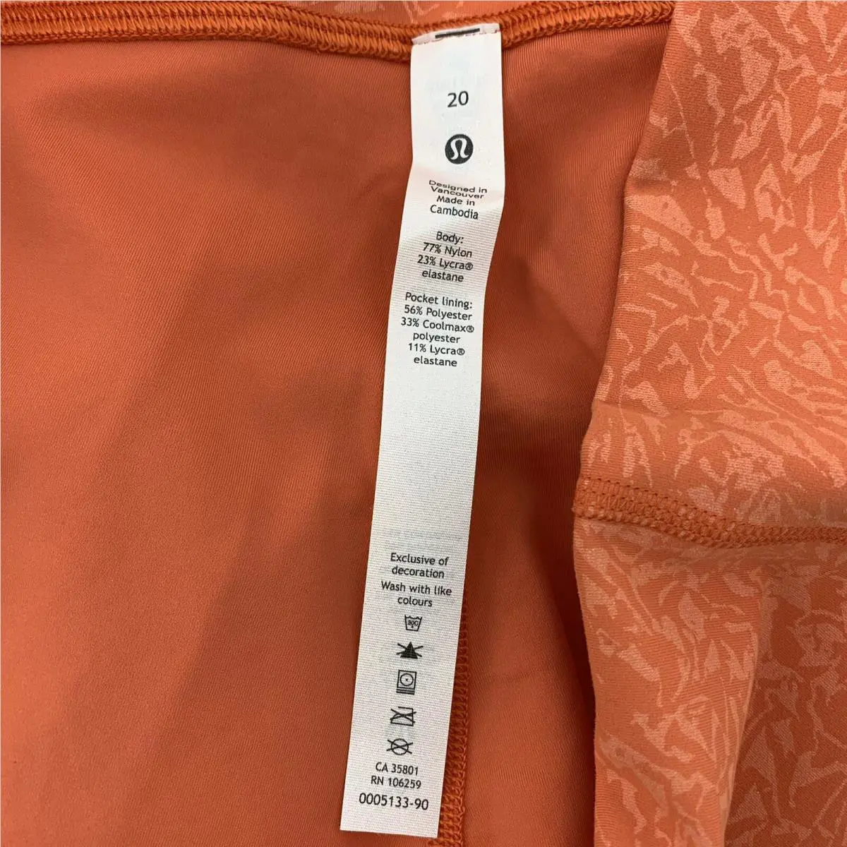 Lululemon clothing - Orange 4