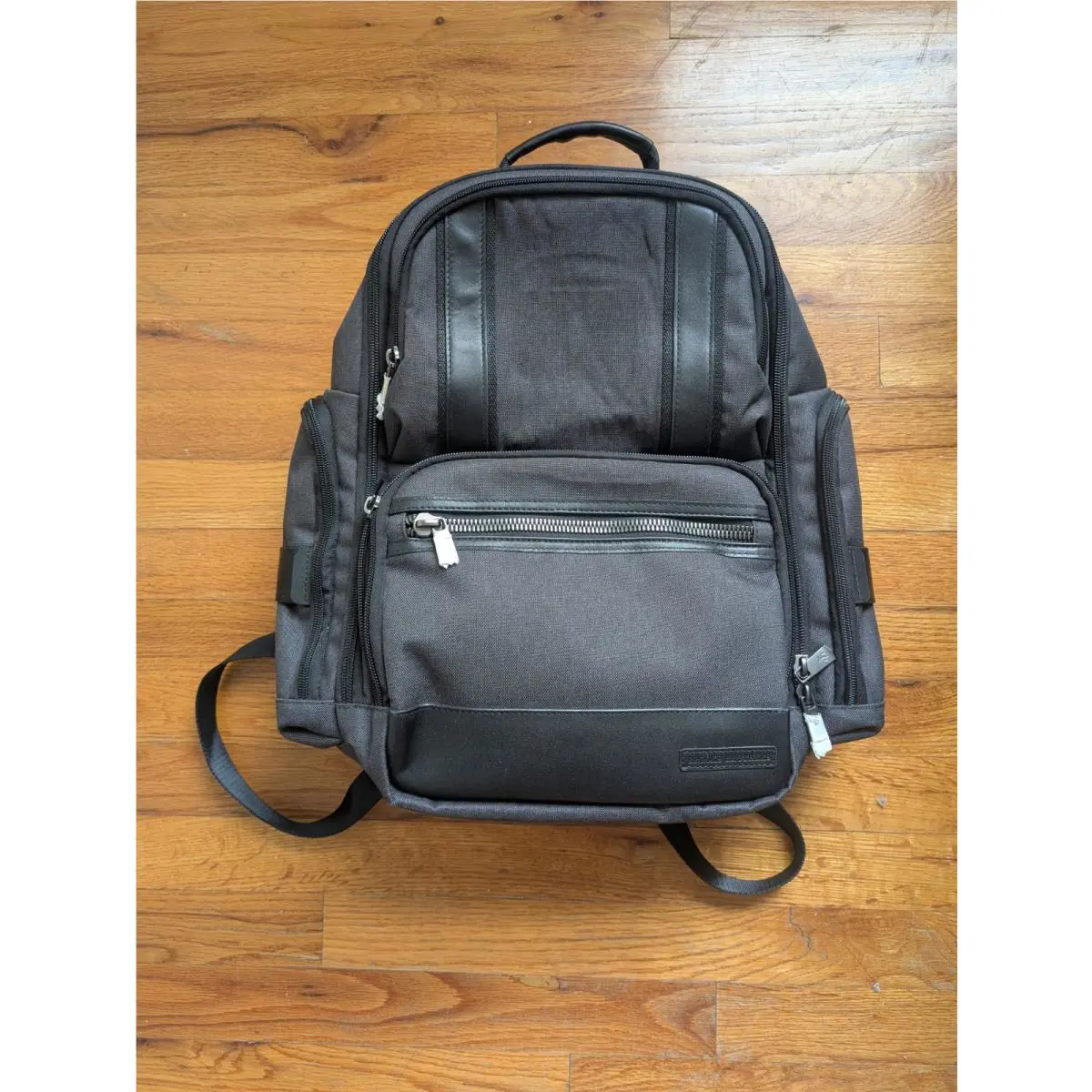 Brooks Brothers Grant Travel Backpack Charcoal Grey Black