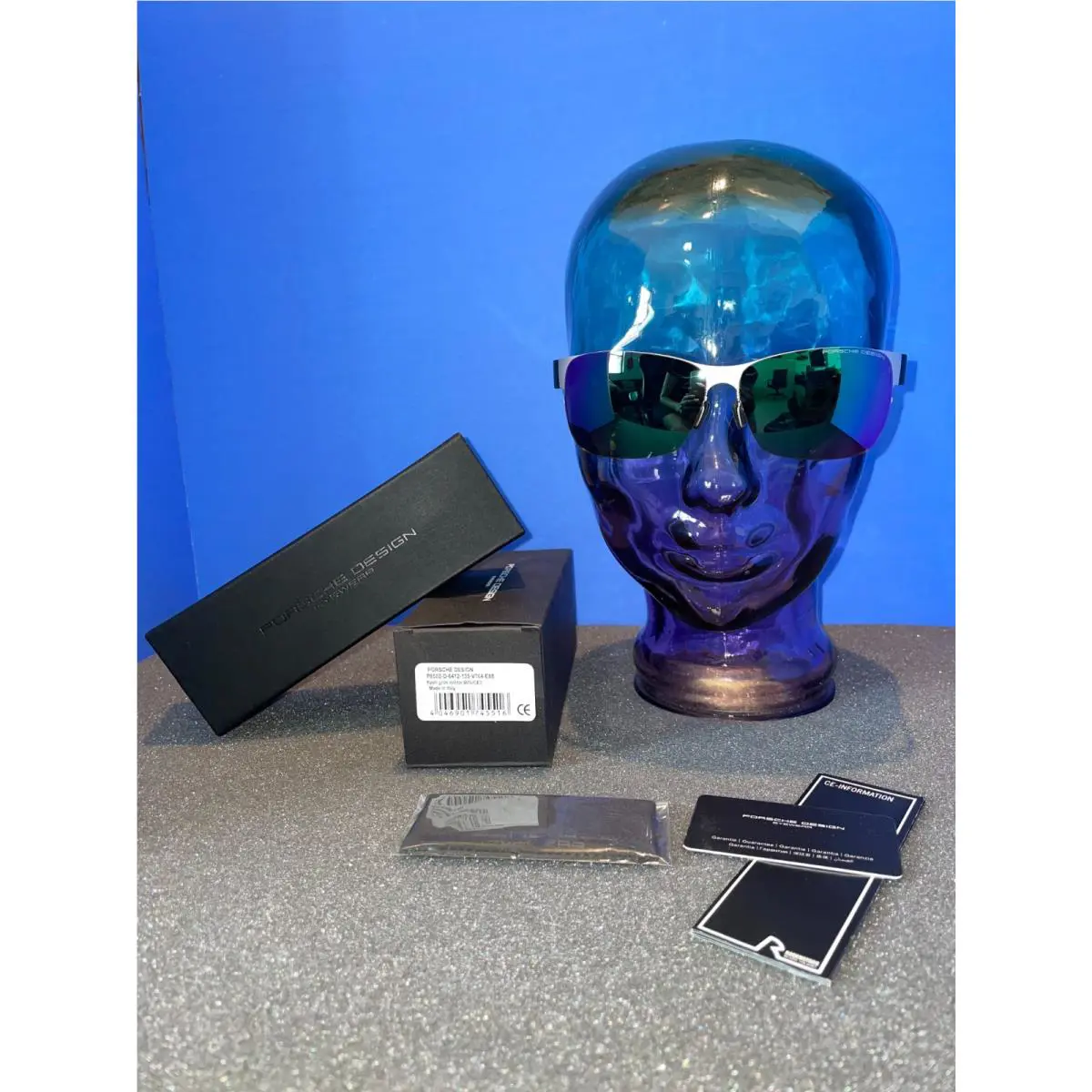 Porsche Design Womens P`8582 D Silver/mirrored Green Sport Sunglasses 64MM