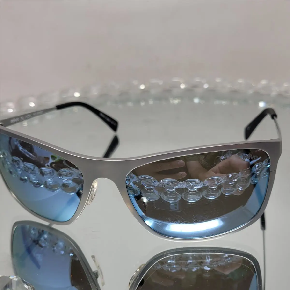Revo Meridian Sunglasses Satin Chrome Polarized Blue Water Lens 1194 03 BL