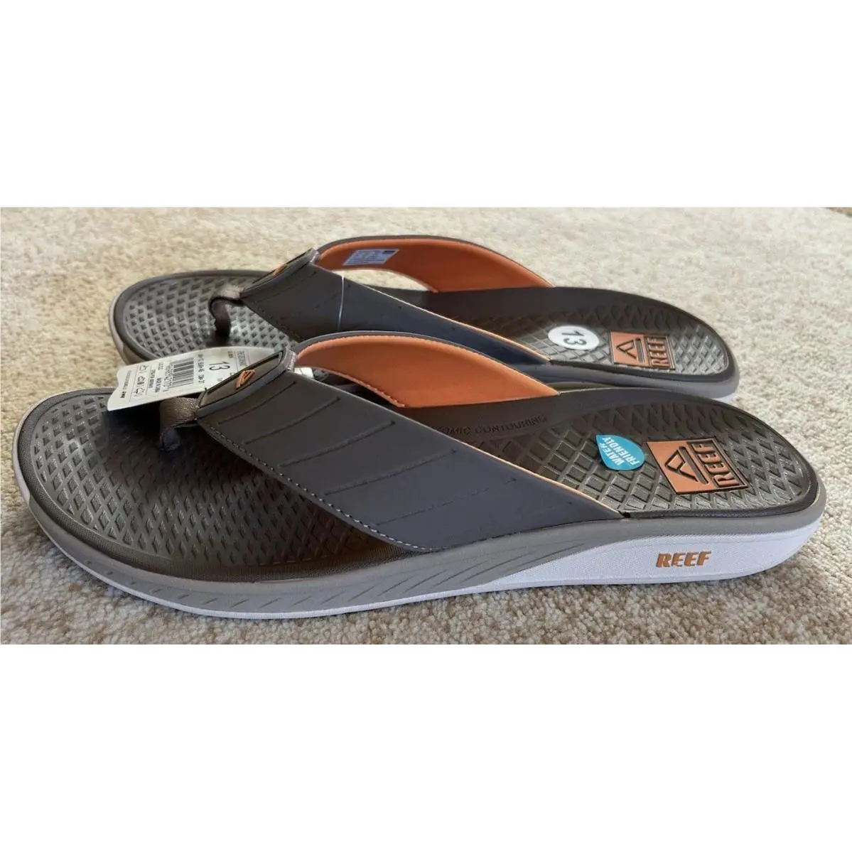 Reef The Deckhand Flip Flops Tan Sandal CJ6096 US 13