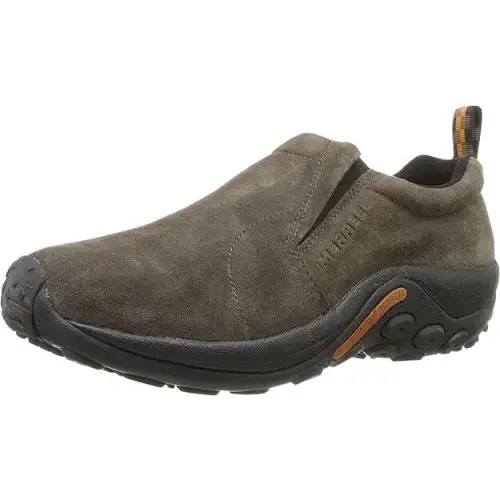 Merrell Men`s Jungle Moc Suede Leather Waterproof Slip-on Gunsmoke - 7.5 Wide - Brown