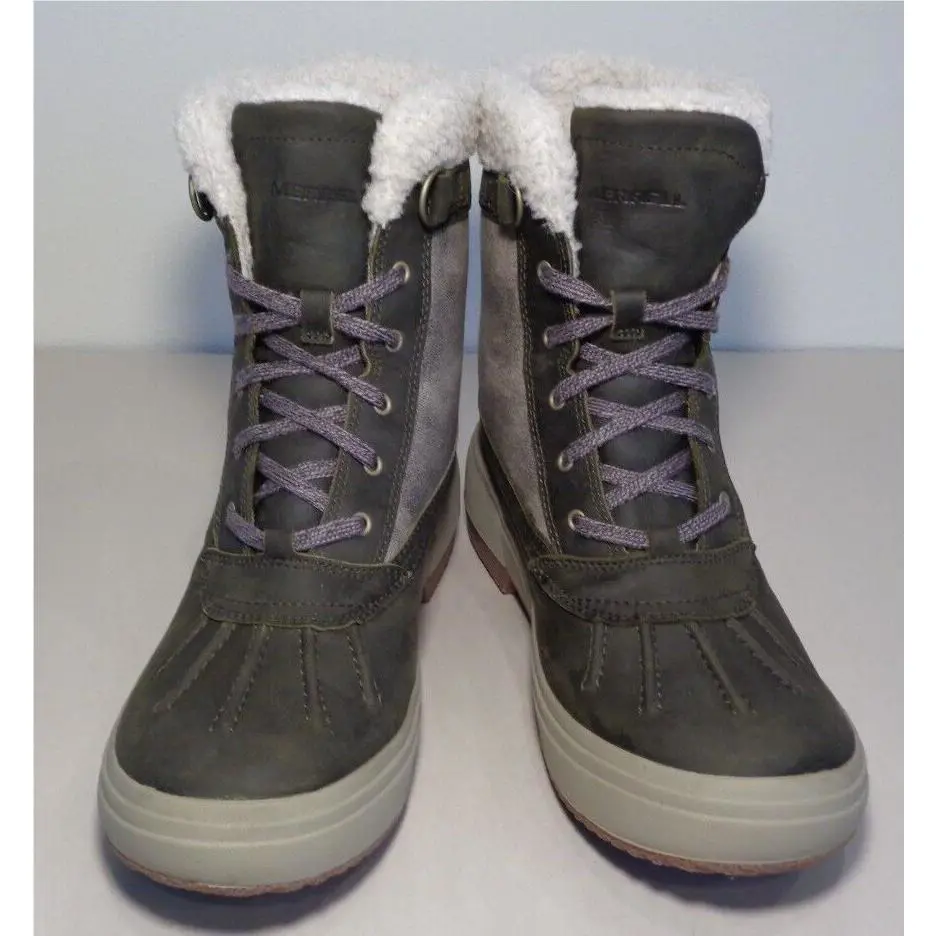 Merrell shoes - Haven Mid Lace Polar Waterproof - Olive (UPC: 194713133459) 9