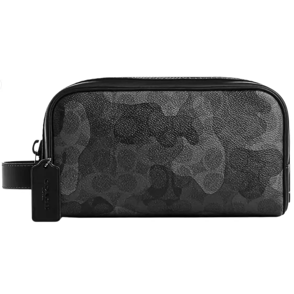 Coach Small Travel Kit Camo CX879 Leather Canvas Dopp Bag Toiletry Shamrock Org