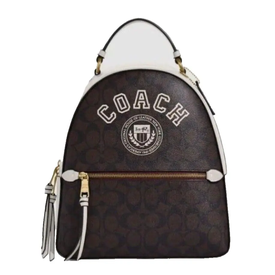 Coach Jordyn Backpack In Signature Canvas with Varsity Motif Bag