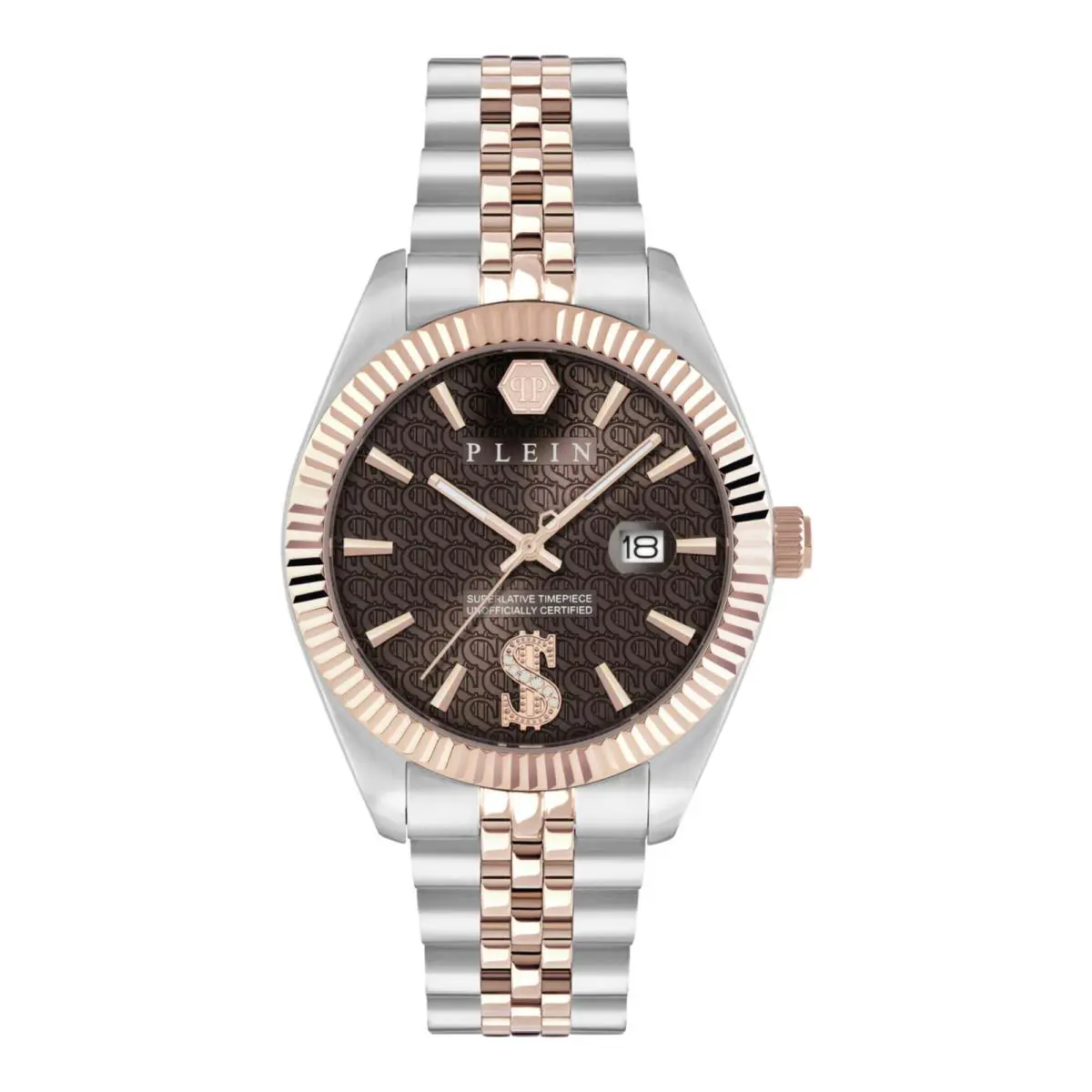 Philipp Plein Mens Two Tone 41mm Bracelet Fashion Watch