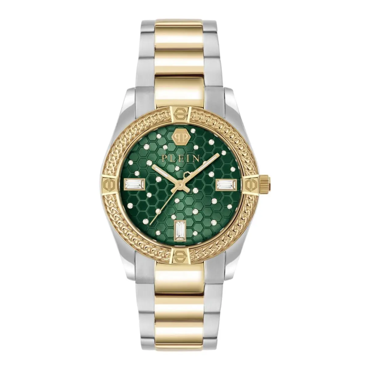 Philipp Plein Womens Two Tone 36mm Bracelet Fashion Watch