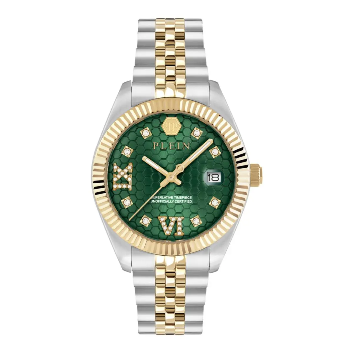 Philipp Plein Womens Two Tone 34mm Bracelet Fashion Watch