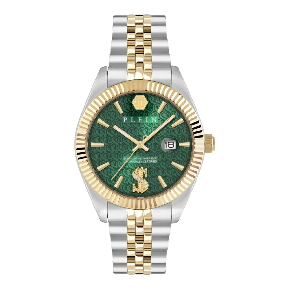 Philipp Plein Mens Two Tone 41mm Bracelet Fashion Watch