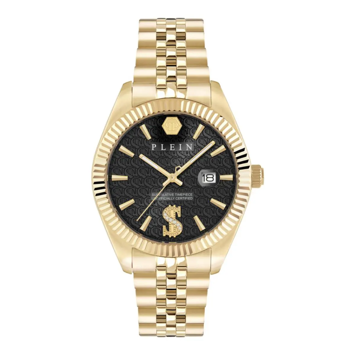 Philipp Plein Mens Gold 41mm Bracelet Fashion Watch