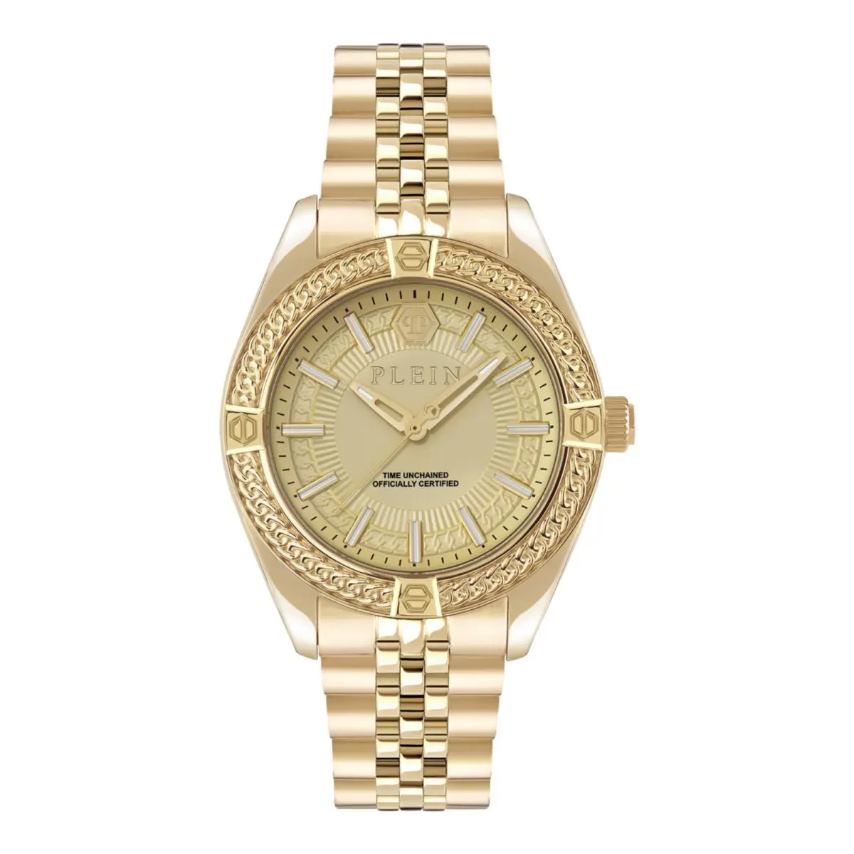 Philipp Plein Mens Gold 43mm Bracelet Fashion Watch