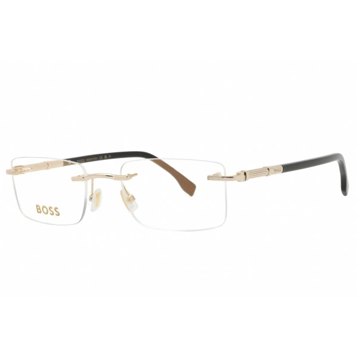 Hugo Boss 1551/B Rhl Eyeglasses Gold Black Frame Lenses 53mm