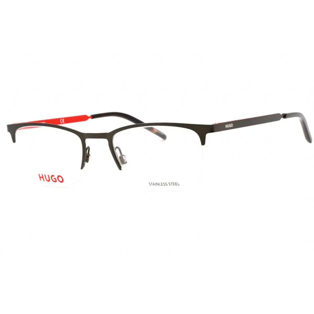 Hugo Boss HG 1019 Matt Grey Eyeglasses 53 20 145 Metal Rectangular Men s Frames