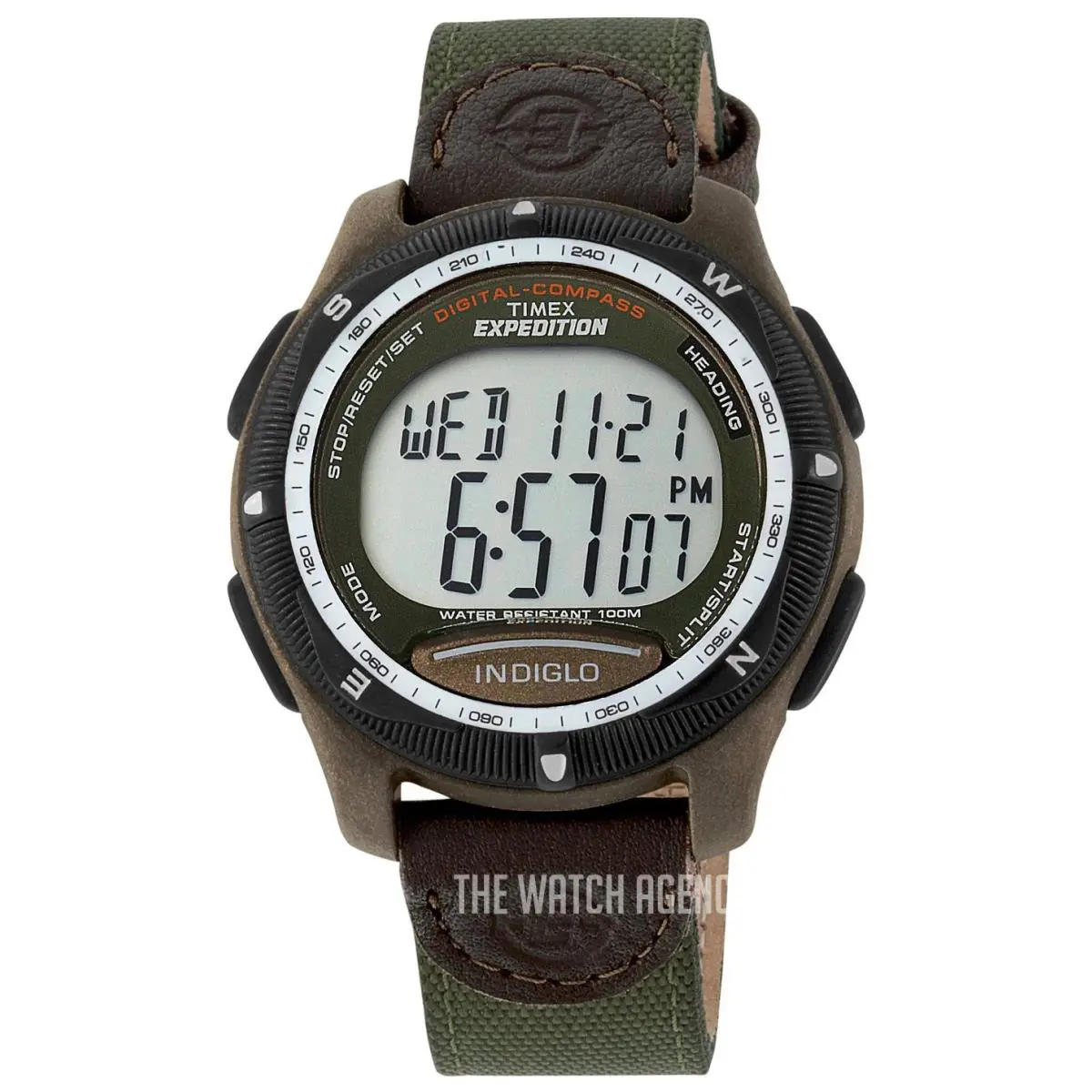 Expedition Digital Compass Indiglo T41261 Alarm Men`s Watch Vintage by Timex