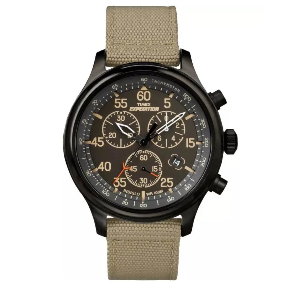 Expedition Field Chronograph Black Dial Nylon 43 mm Men`s Watch TW4B10200 by Timex