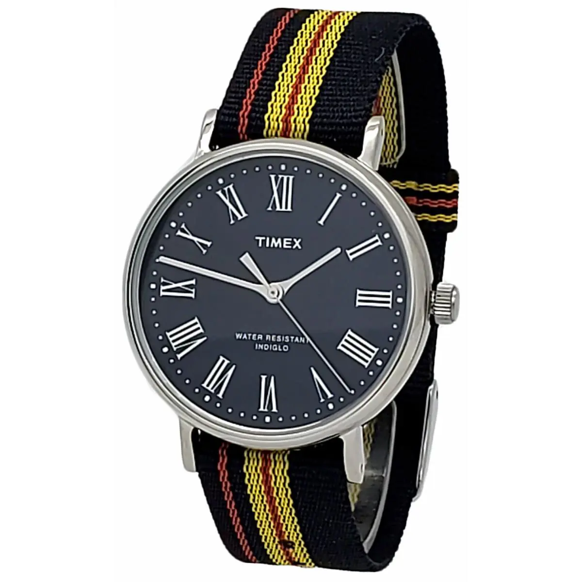Fairfield Avenue ABT539 Men`s Blue Analog Watch Nylon Slip Thru Strap by Timex