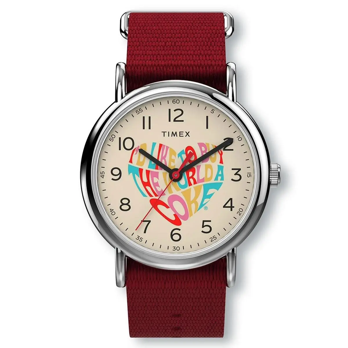 Timex TW2V29900 Weekender x Coca Cola Unisex 1971 Unity Watch