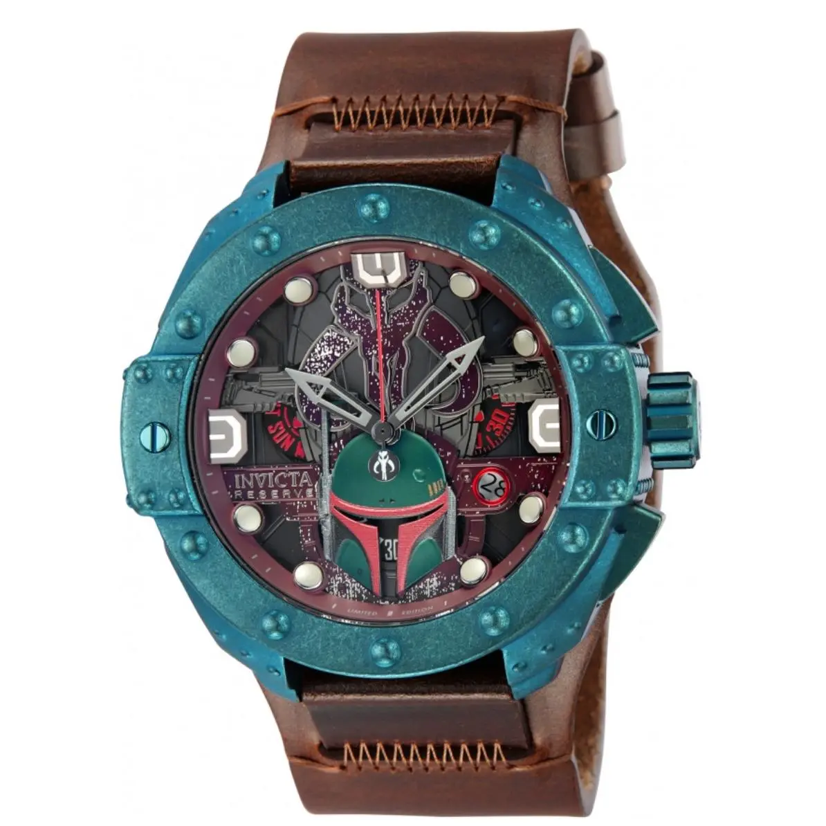 Invicta Star Wars Boba Fett Men`s 52mm Limited Swiss Chrono Watch 44298