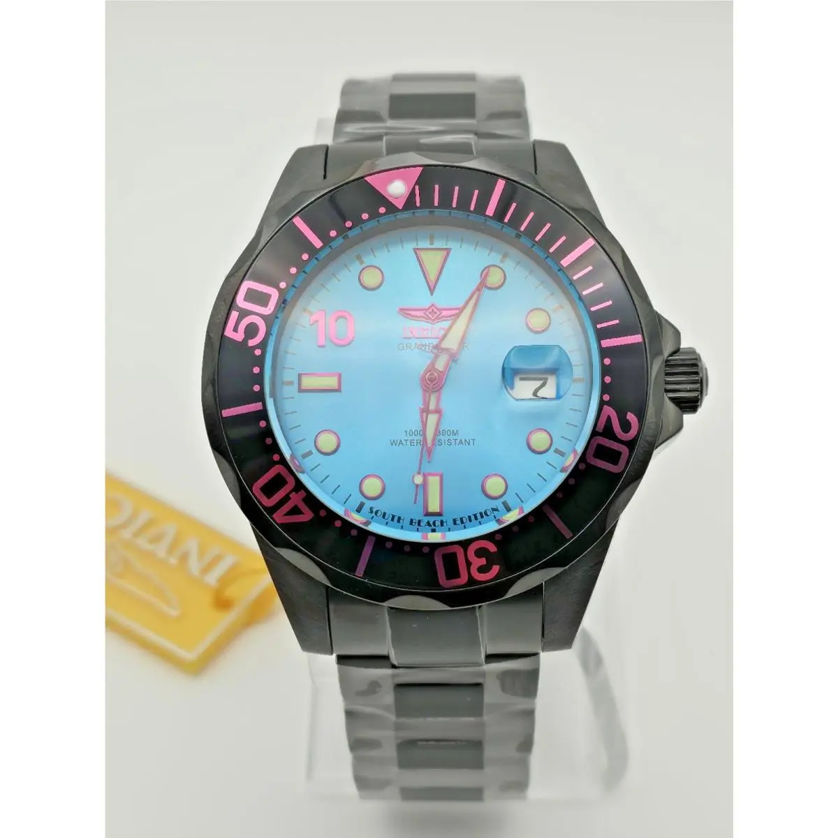 Invicta Grand Diver 47mm Automatic South Beach Edition Blue Dial Men`s Watch
