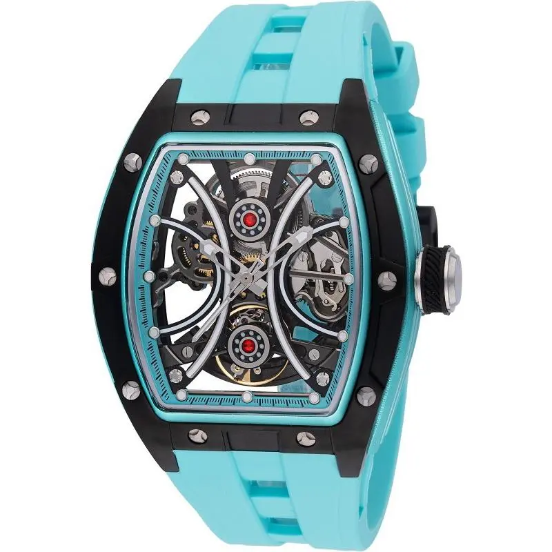 Invicta Men`s 44mm S1 Rally Automatic Skeleton Dial Light Blue/black Tone Watch