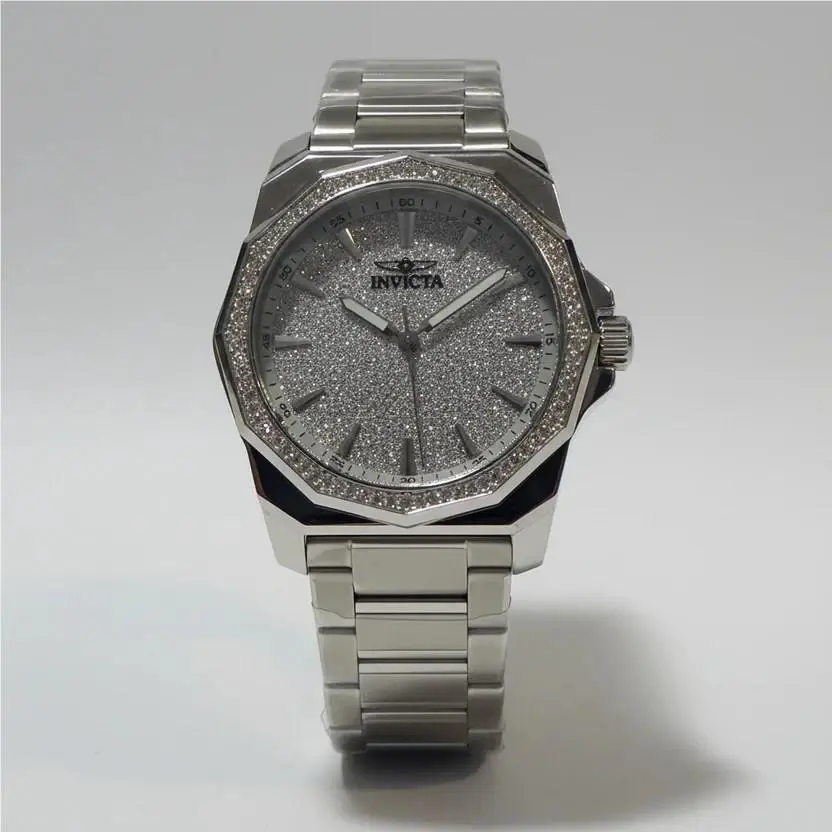 Invicta Speedway 49125 Men 42mm Quartz Silver Dial Stainless Steel Dress Watch