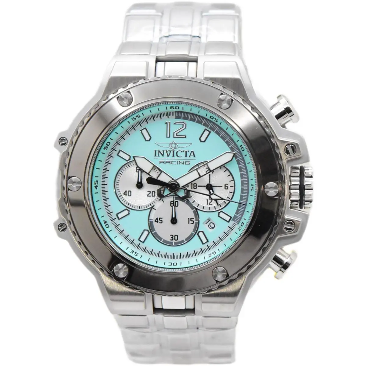 Invicta Racing Speedline Men`s 56mm Turquoise Stainless Chronograph Watch 48314