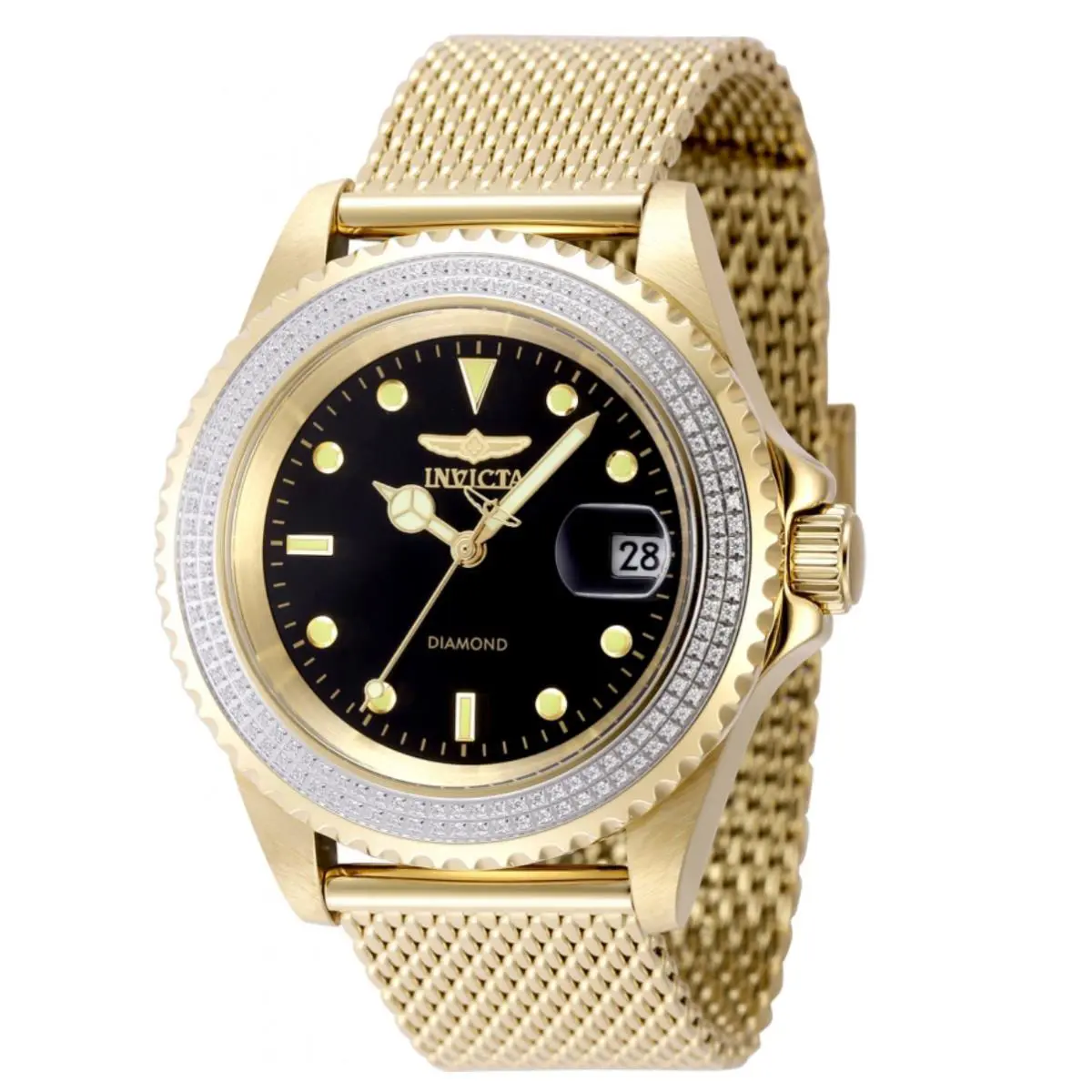 Invicta Elite Automatic 0.59ct Diamond Bezel 40mm Gold Men’s Watch 48745