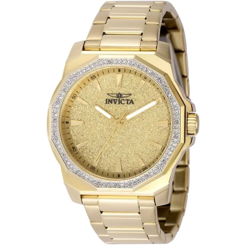 Invicta Speedway Quartz Crystal Gold Dial Men`s Watch 49127