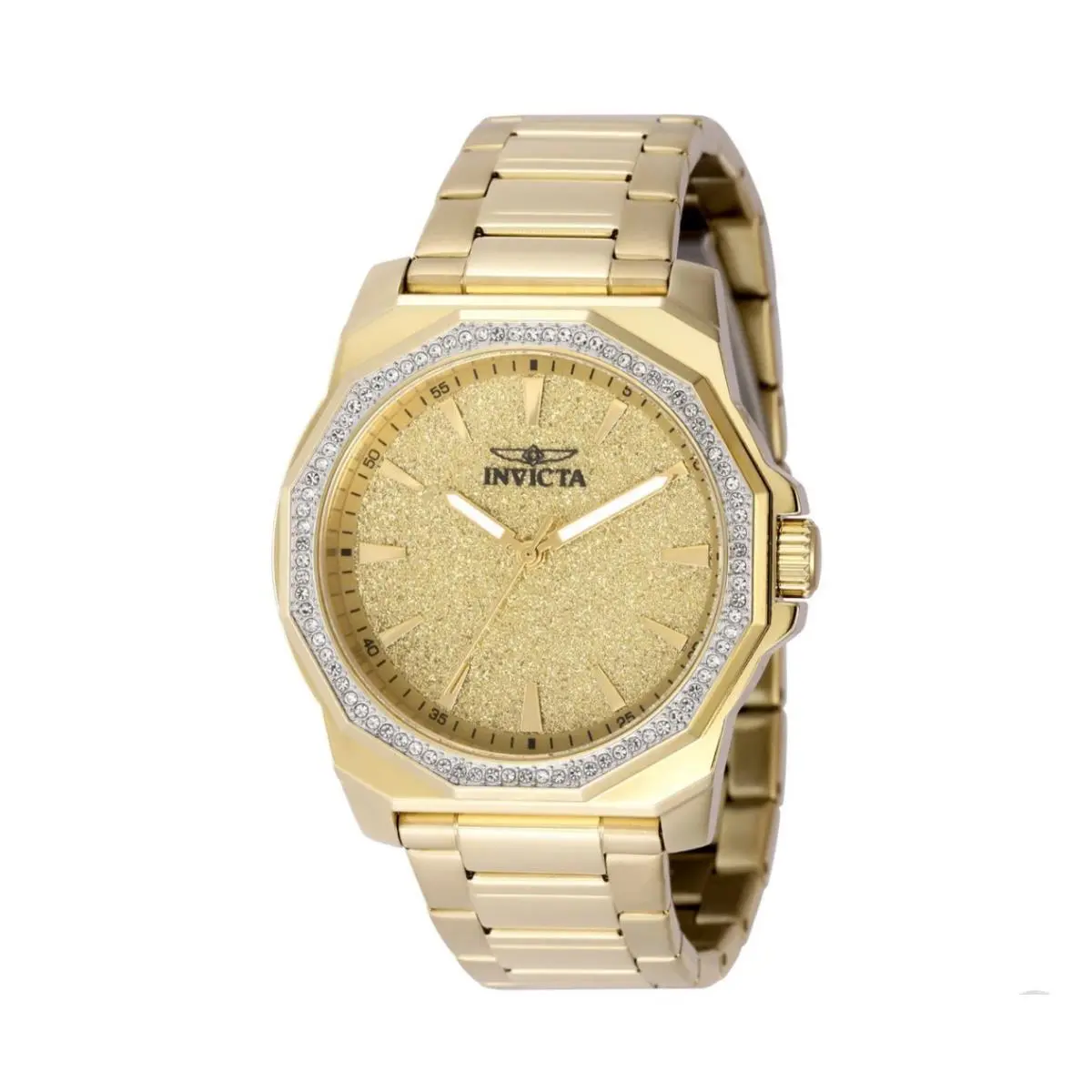 Invicta Speedway 49127 Men’s 42mm Gold Tone Glitter Dial Quartz Watch