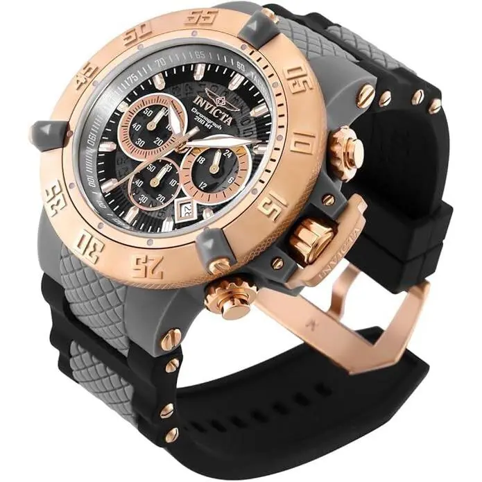 Invicta Men`s 50mm Subaqua Noma Iii Quartz Chronograph Silicone Strap Watch