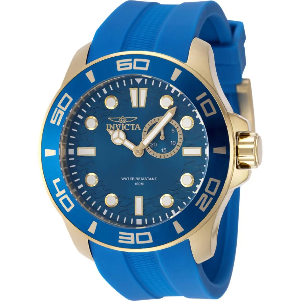 Invicta Men`s Watch Pro Diver Latam Exclusive Quartz Blue Silicone Strap 49270 - Dial: Blue, Band: Blue