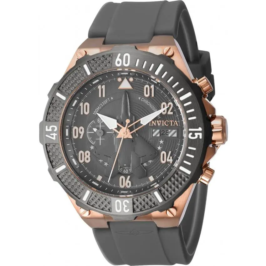 Invicta Aviator Chronograph Quartz Grey Dial Men`s Watch 39895
