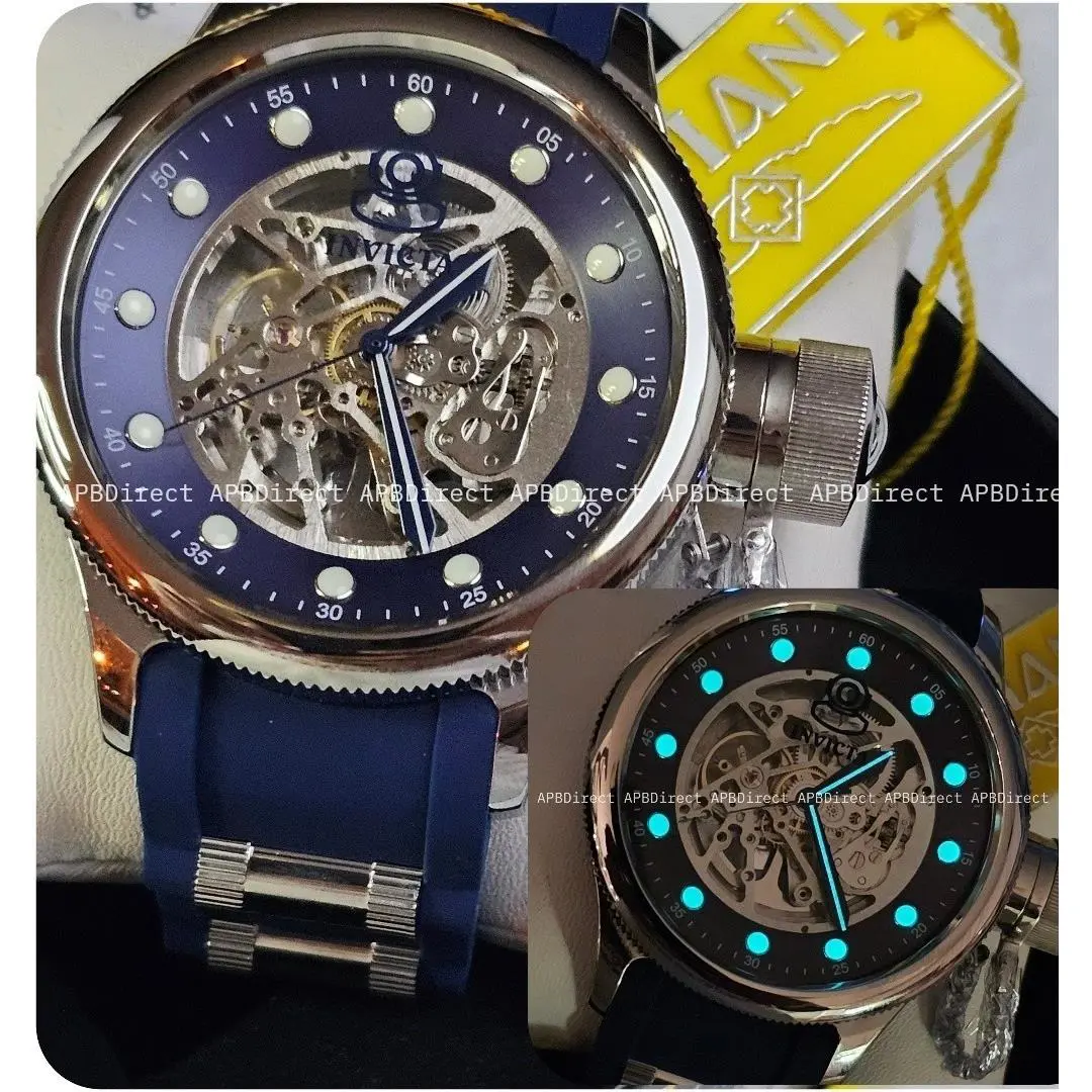 Invicta - Russian Diver - Automatic - 52mm Case 100m Lume Skeleton - Mens Watch